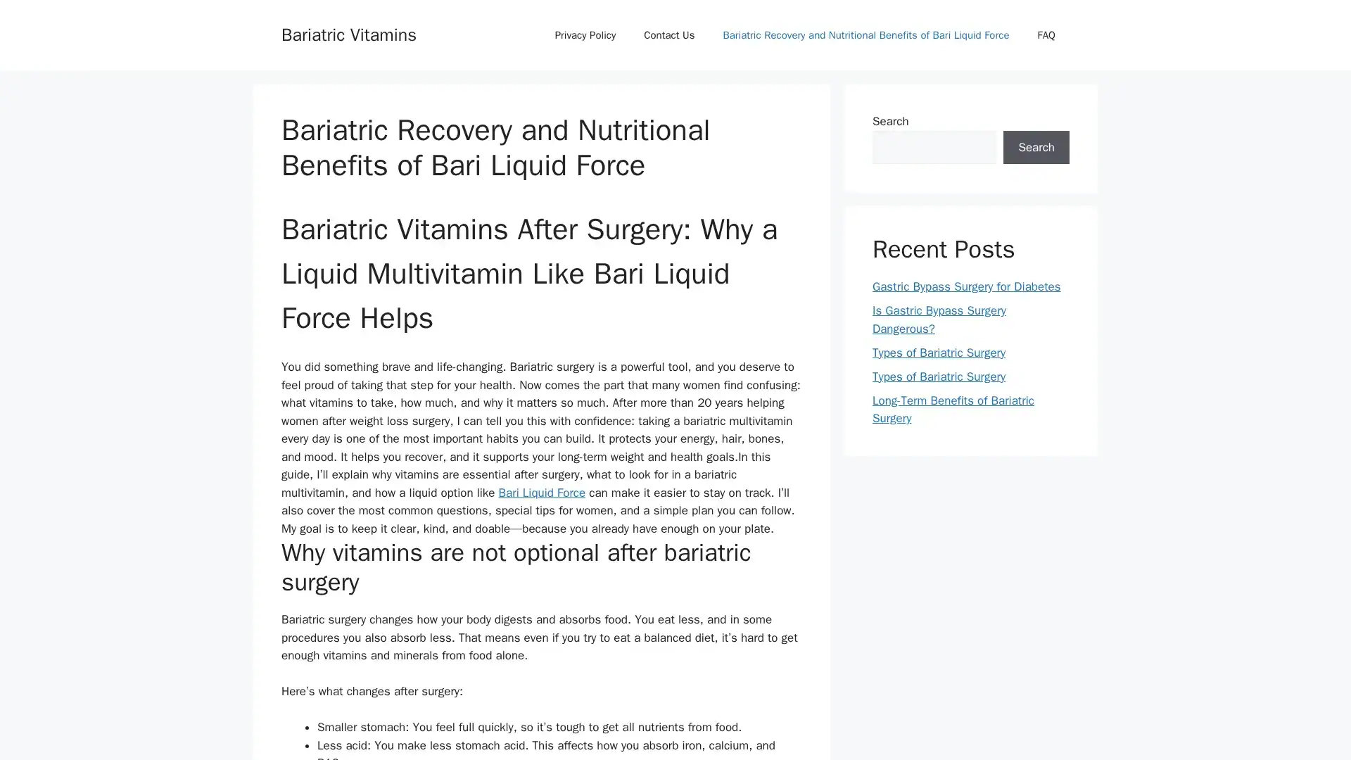 Bariatric Vitamins
